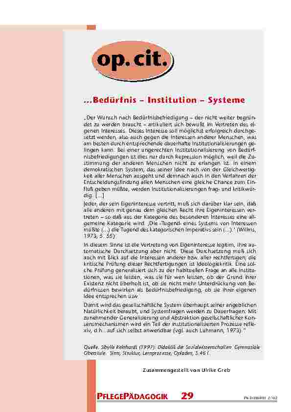 Problemorientiertes Lernen in der Pflegeausbildung