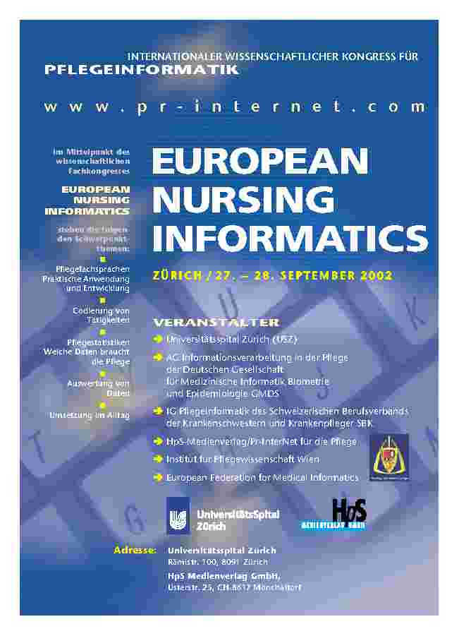 INTERNATIONALER WISSENSCHAFTLICHER KONGRESS FÜR PFLEGEINFORMATIK
