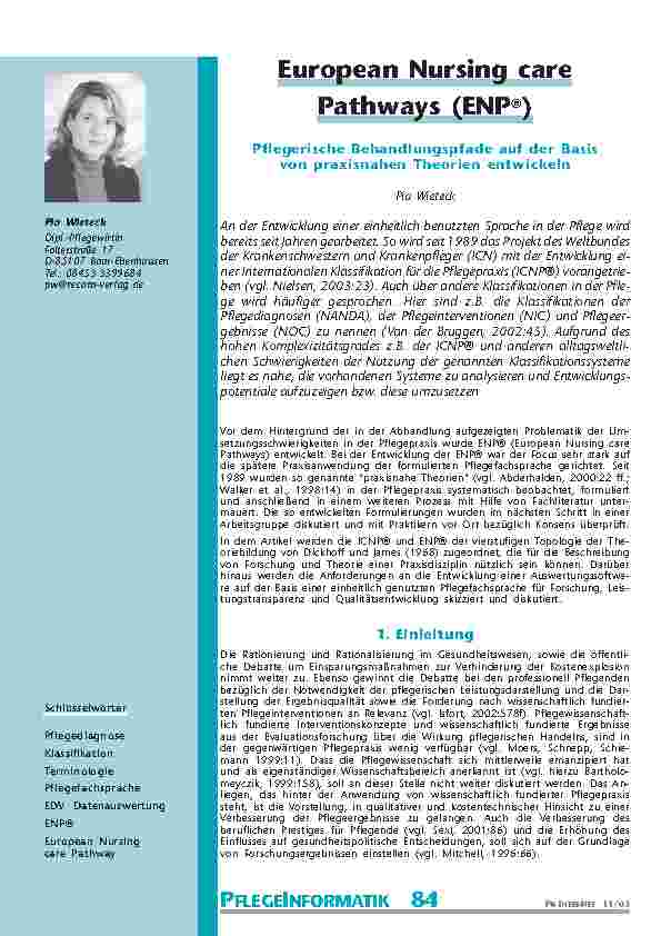 European Nursing carePathways (ENP®)