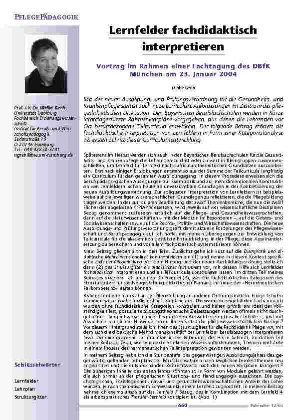 Lernfelder fachdidaktischinterpretieren