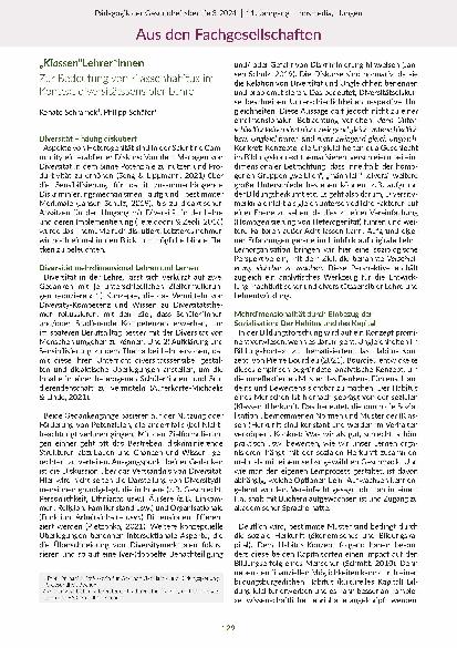 "Klassen"Lehrer*innen Zur Bedeutung von Klassenhabitus im Kontext diversitätssensibler Lehre