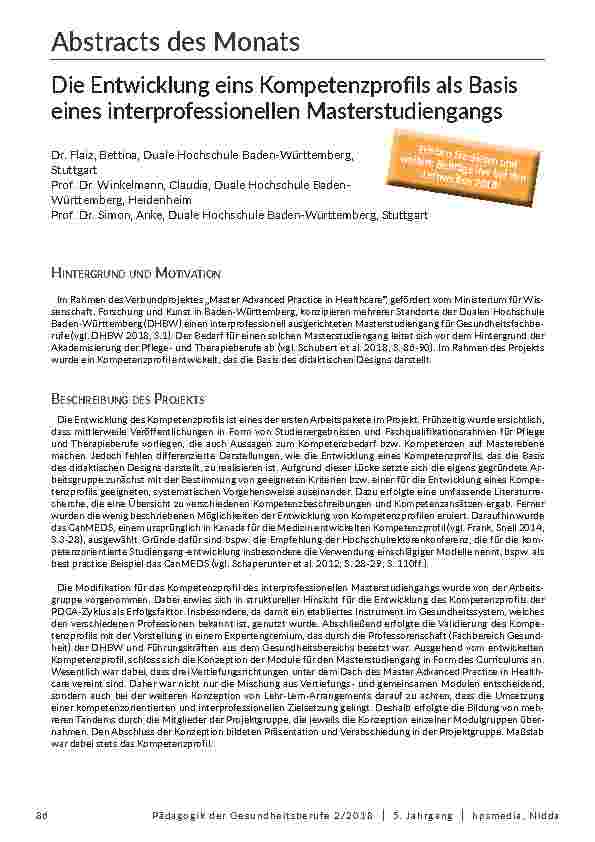 Abstracts des Monats