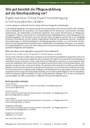 Wie gut bereitet die Pflegeausbildung auf die Berufsausübung vor? Ergebnisse einer Online-Expert/innenbefragung in fünf europäischen Ländern