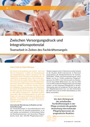 Zwischen Versorgungsdruck und Integrationspotenzial Teamarbeit in Zeiten des Fachkräftemangels