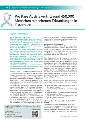 Pro Rare Austria vertritt rund 450. 000 Menschen mit seltenen Erkrankungen in Österreich
