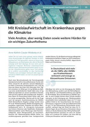 Mit Kreislaufwirtschaft im Krankenhaus gegen die Klimakrise Viele Ansätze, aber wenig Daten sowie weitere Hürden für ein wichtiges Zukunftsthema