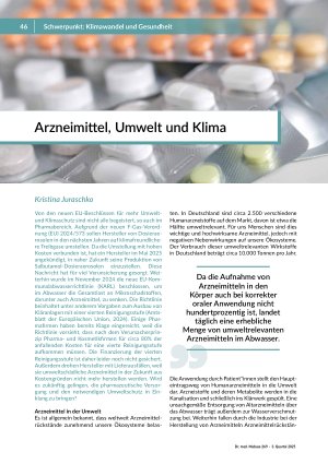 Arzneimittel, Umwelt und Klima