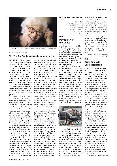 Nachruf auf Naomi Feil: Nicht abschreiben, sondern validieren.