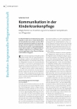 Kommunikation in der Kinderkrankenpflege: Möglichkeiten zur Erweiterung kommunikativer Kompetenzen von Pflegenden