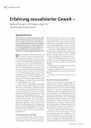 Erfahrung sexualisierter Gewalt - Beobachtungen und Folgerungen für die therapeutische Praxis