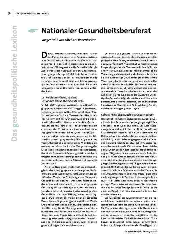 Nationaler Gesundheitsberufsrat