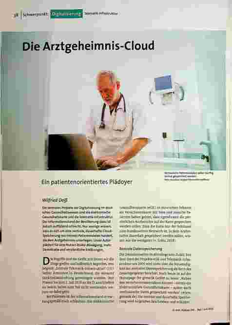Die Arztgeheimnis-Cloud: Ein patientenorientiertes Plädoyer