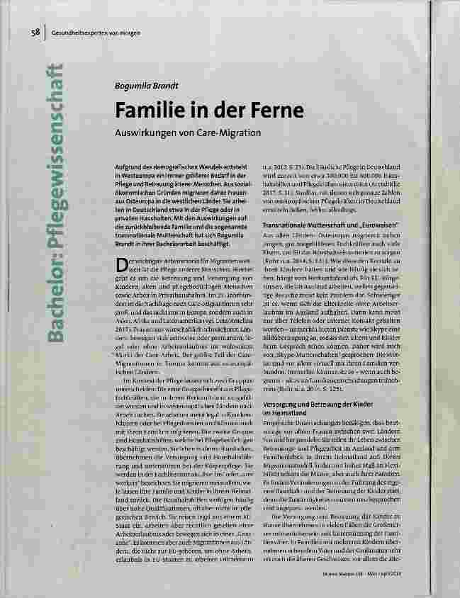 Familie in der Ferne