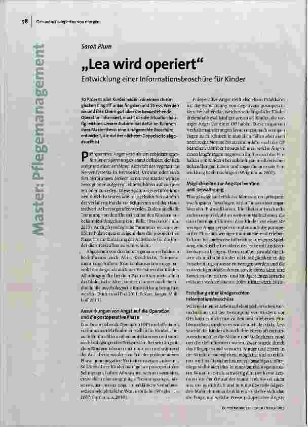 Lea wird operiert