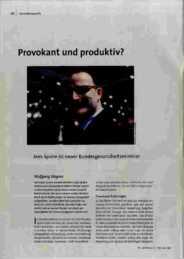 Provokant und produktiv?