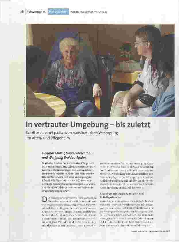 In vertrauter Umgebung - bis zuletzt