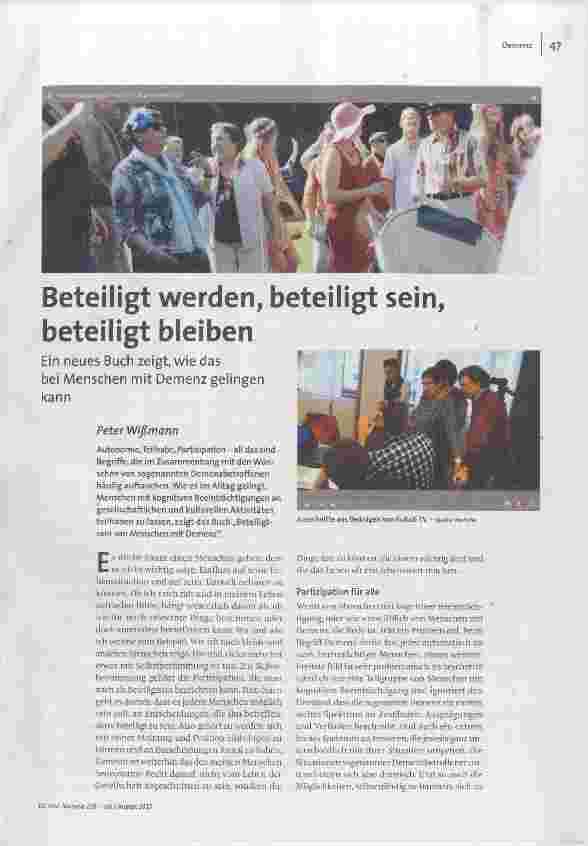 Beteiligt werden, beteiligt sein, beteiligt bleiben