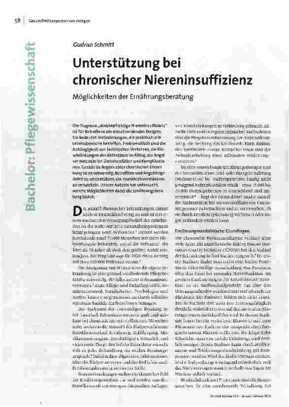 Unterstützung bei chronischer Niereninsuffizienz