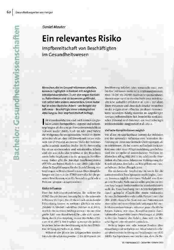 Ein relevantes Risiko