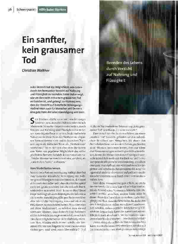 Ein sanfter, kein grausamer Tod