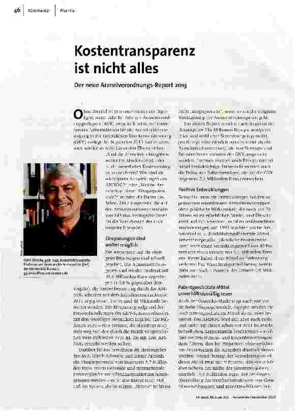 Kostentransparenz ist nicht alles