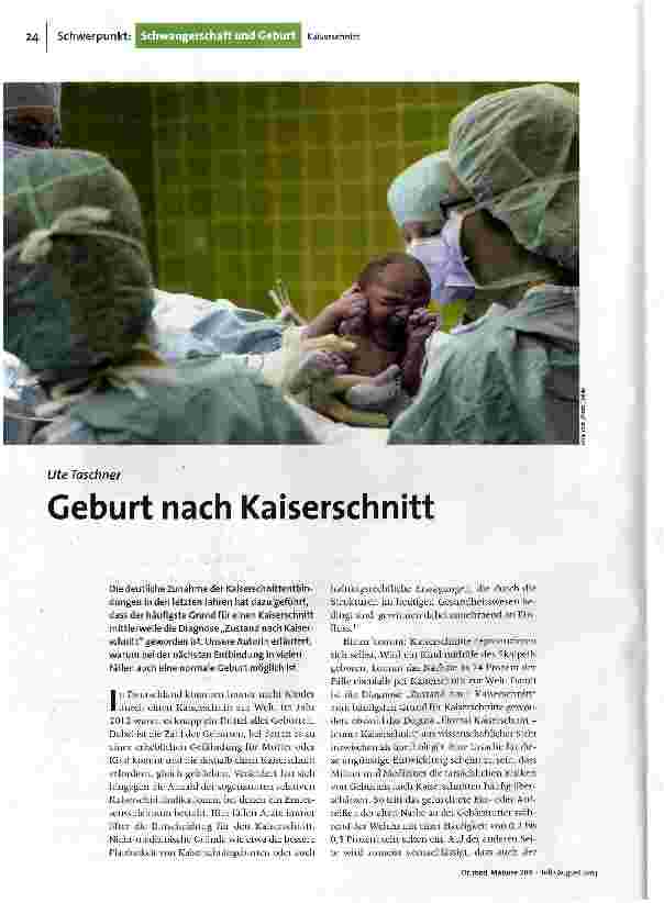 Geburt nach Kaiserschnitt