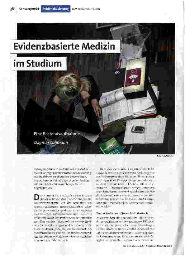 Evidenzbasierte Medizin im Studium