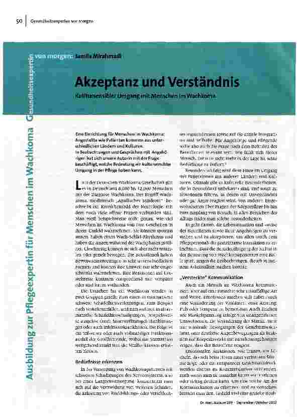 Akzeptanz und Verständnis