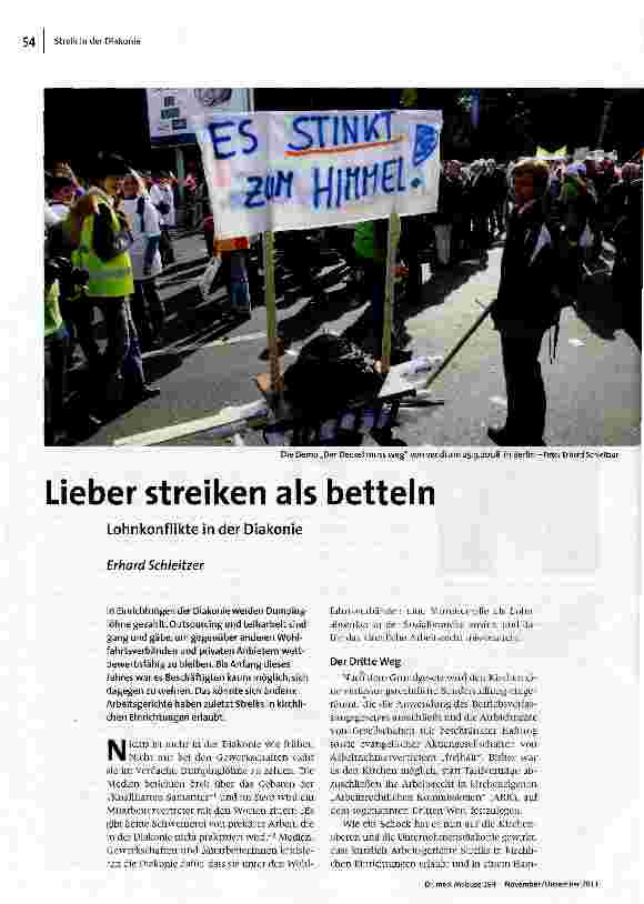 Lieber streiken als betteln