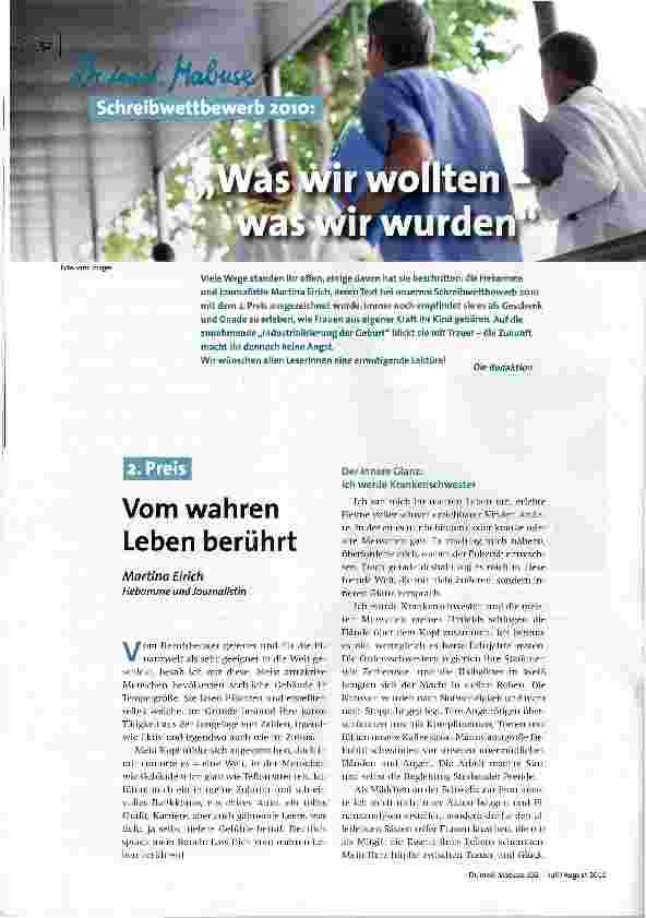 Was wir wollten, was wir wurden