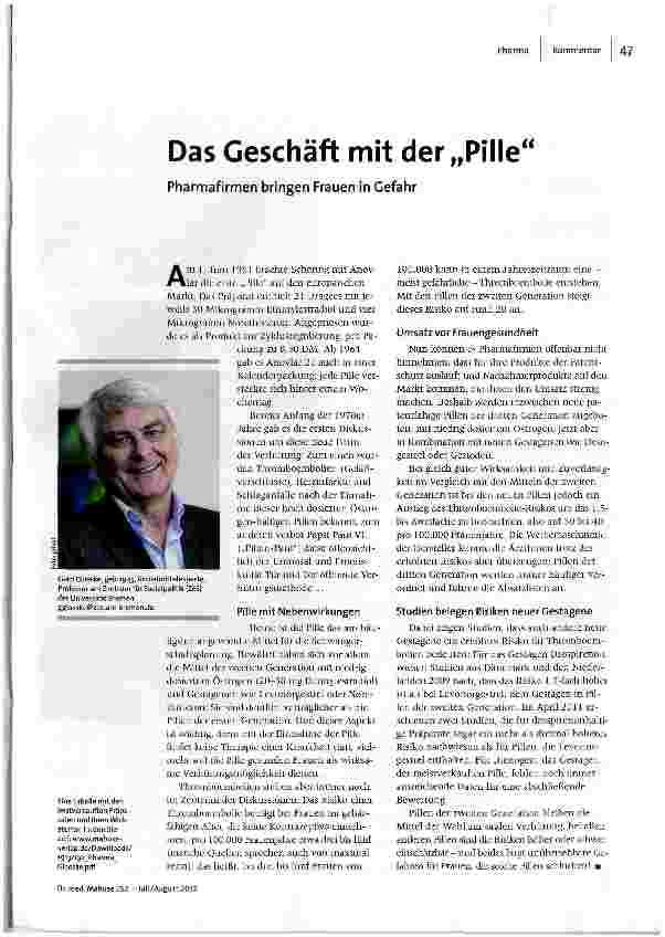Das Geschäft mit der „Pille