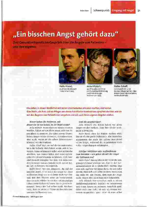 Ein bisschen Angst gehört dazu