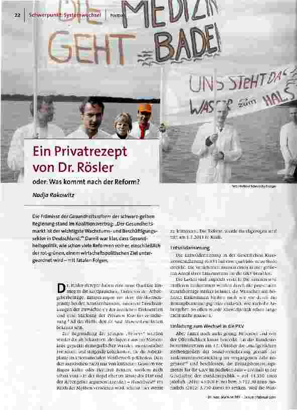 Ein Privatrezept von Dr. Rösler