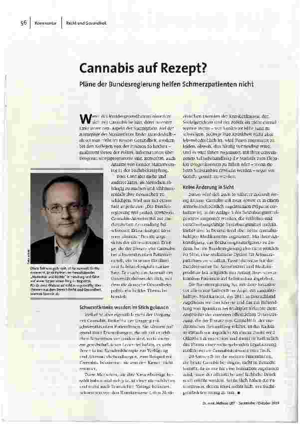 Cannabis auf Rezept?