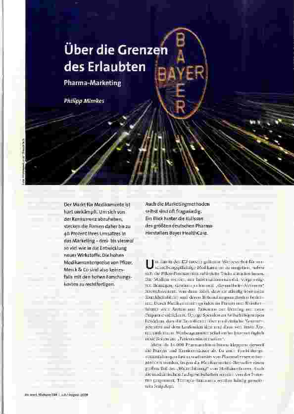 Über die Grenzen des ErlaubtenPharma-Marketing