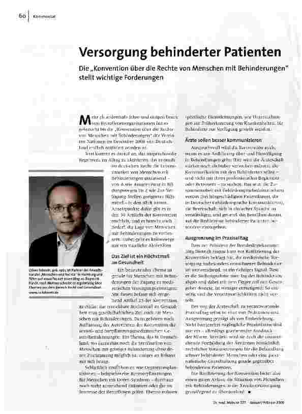 Versorgung behinderter Patienten