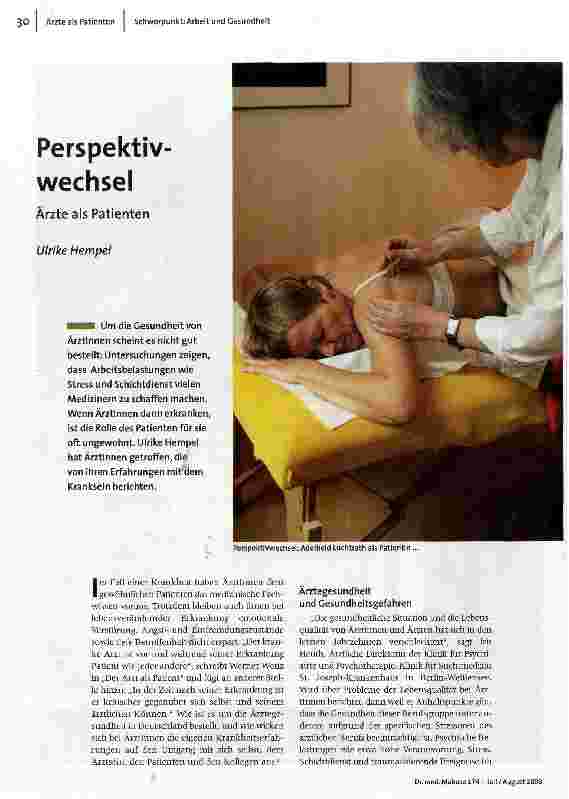 Perspektiv WechselÄrzte als Patienten