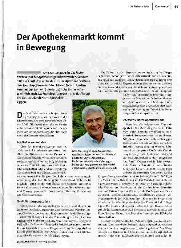 Der Apothekenmarkt kommt in Bewegung