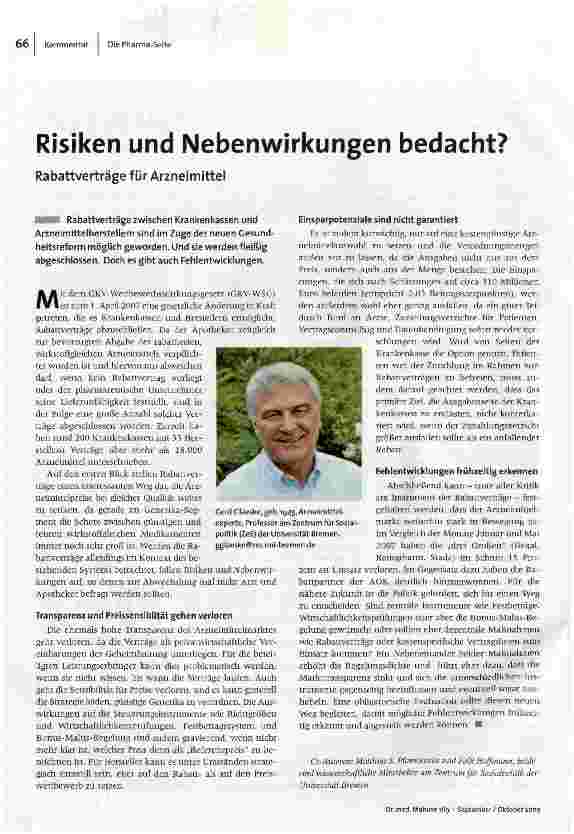 Risiken und Nebenwirkungen bedacht?