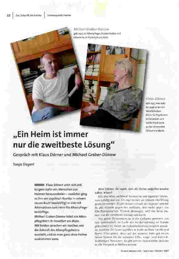 „Ein Heim ist immernur die zweitbeste Lösung