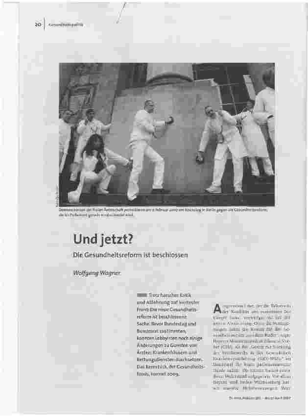 Und jetzt?Die Gesundheitsreform ist beschlossen