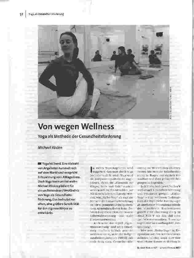Von wegen WellnessYoga als Methode der Gesundheitsförderung