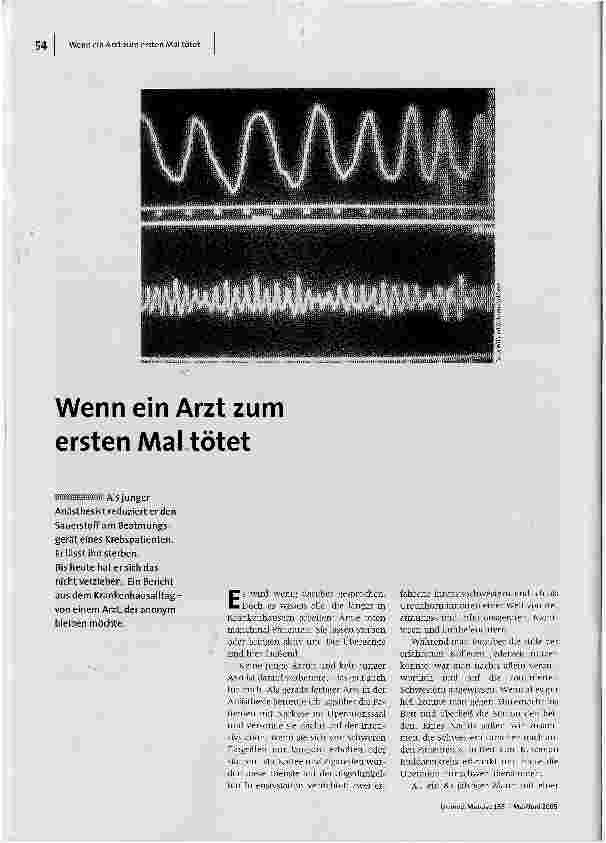 Wenn ein Arzt zum ersten Mal tötet