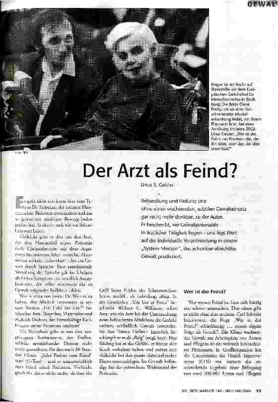 Der Arzt als Feind?