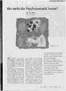 Wo steht die Psychosomatik heute?Ein Überblick