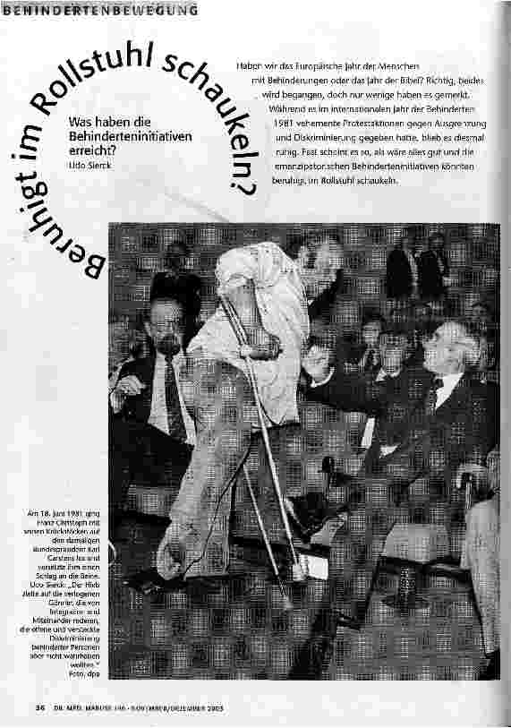 Beruhigt im Rollstuhl schaukeln?