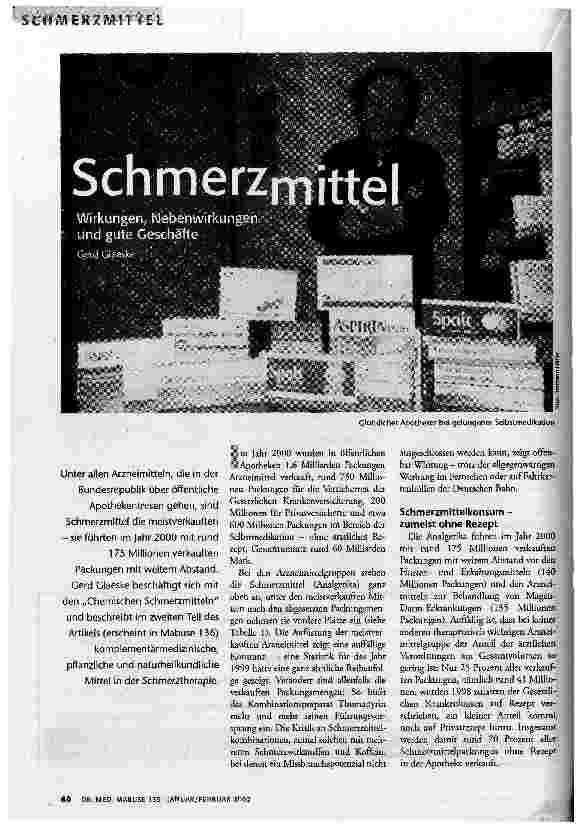 Schmerzmittel Wirkungen, Nebenwirkungen und gute Geschäfte