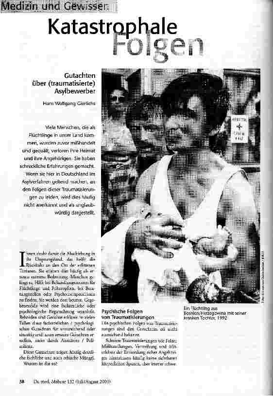 Katastrophale Folgen Gutachten über (traumatisierte) Asylbewerber