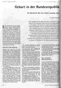 Geburt in der Bundesrepublik Ein Rückblick über die letzten zwanzig Jahre