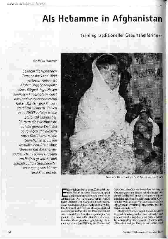 Als Hebamme in Afghanistan Training traditioneller Geburtshelferinnen